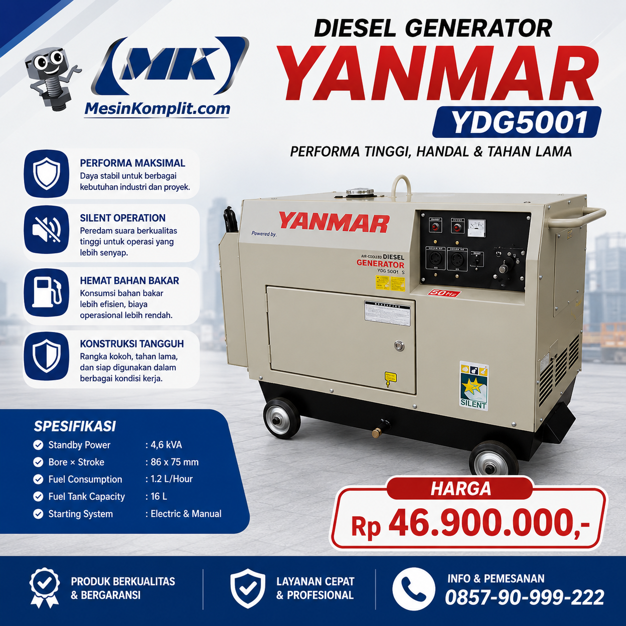 Genset Silent Yanmar 4kva...